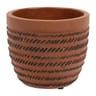 Pot ciment 63cl h10.3 d12.1 d dessous 7.7cm 530gr design terres
