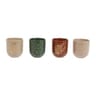 Tasse gres 11cl x4 solid couleur interieur exterieur creme 4755c ambre