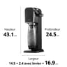 Sodastream machine noire + 1 cylindre + 2 bouteilles