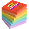 6 blocs de 90 feuilles notes super sticky post-it 76 mmx 76mm playful