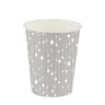 10 gobelets en carton 25cl guirlande étoilée argent