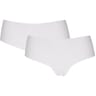 Lot de 2 hipsters invisible coton BLANC L
