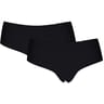 Lot de 2 hipsters invisible coton NOIR L