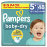 Pampers baby dry couches big pack- t5+ x 48
