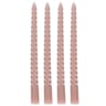 Bougies torsadées rose x4
