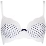 Soutien-gorge armature ligne Magnolia BLANC POIS BLEU 100C