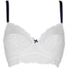 Soutien-gorge armature avec basque ligne orchidée BLANC/BLEU 100C