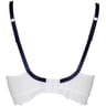 Soutien-gorge armature avec basque ligne orchidée BLANC/BLEU 100C