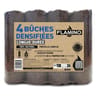 Flamino bûches de bois densifié longue durée x4
