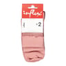 2 paires de mi chaussettes femme ROSE/BORDEAUX 37\41