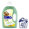 Omo lessive liquide jasmin & fleur de coton 2l 40 lavages
