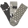 3 paires mi chaussettes fantaisies bébé fille ours 3D INFLUX GRIS FONCE/GRIS CLAIR/COEURS 23\26