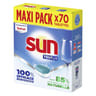 Sun tablettes lave-vaisselle tout en 1 regular 70 lavages 1.155kg