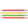 Stabilo 12 crayons graphit hb corps fluo bout gomme