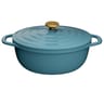 Air soft light cocotte ovale 30x23cm bleu boreal induction