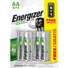 Energizer 5 piles rechargeables AA (HR6) + 1 offerte - 2000 mAh 160g