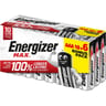 Energizer piles alcalines max alk aaa/lr3 18+6 dure jusqu'a 100% plus longtemps 286g