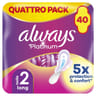 Always platinum long taille 2 serviettes avec ailettes x40