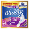 Always platinum long taille 2 serviettes avec ailettes x40