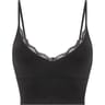 Crop top dos dentelle ligne Lingerie Le Bourget 500 NOIR T5-6