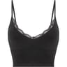 Crop top dos dentelle ligne Lingerie Le Bourget 500 NOIR T1-2