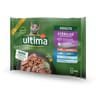 Ultima sachet repas chat stérilisé saumon, thon, truite&poisson de mer 4x85g 340g