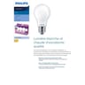 Philips ampoule LED 40W standard E27 blanc chaud depolie non dimmable