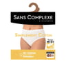 Lot de 3 culottes maxi ligne Simplement Coton Sans Complexe JIQ MARRON+MOCHA+BLUSH BEIGE T54