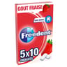 Freedent chewing-gum sans sucres menthe fraise 5x10 - 70g