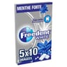Freedent white chewing-gum sans sucres menthe forte 5x10-70g