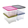 Lot de 4 boites de rangement view box 24l colorlid couleurs assorties