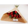 15 roses 50 cm asso + 3 eucalyptus bouton 3,8 cm fete artisan fleurist