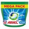Ariel pods 3 en 1 lessive alpine x50 capsules 1.015kg