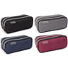 Trousse 3 compartiments fermeture grise 4 coloris assortis