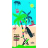 Drap de plage microfibre 70x140cm 250 g/m colonia
