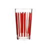 Lot 3 gobelets parasol 34cl en verre couleur rouge