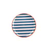 Assiette dessert parasol 19cm en gres bleu marine