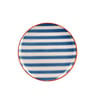 Assiette plate parasol 26cm en gres bleu marine
