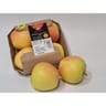 Cora pomme golden du Limousin face rosée barquette de 4 fruits