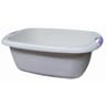 Bassine rectangle ivoire avec poignées soft touch 22 l