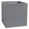 Pot carré volcania décor pierre double paroi gris galet 31 litres