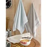 Lot de 3 torchons donzac paille/ecume/marron 50x70cm
