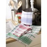 Lot de 2 torchons rage metis bleu/rouge 50x70cm