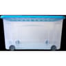 Roller ventilo boite de rangement avec roulette transparente/belu 50l