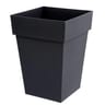 Pot toscane mi-haut carre 39x39x53cm 51l gris anthracite
