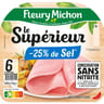 Fleury Michon jambon supérieur -25% de sel conservation sans nitrite 6 tranches 210g