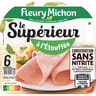 Fleury Michon jambon supérieur à l'étouffée conservation sans nitrite 6 tranches 210g