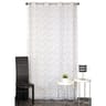 Panneau étamine brodé fil lurex 140x240cm gris