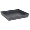 Eda soucoupe carrree toscane 40 cm - gris anthracite