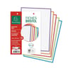Exacompta 100 fiches bristol perforées 14.8x21 cm 5x5 coloris assortis